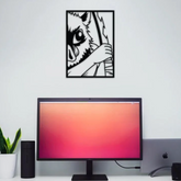 Beastly Inosuke Warrior Hashibira Silhouette Wall Art - Bold Anime-Inspired Demon Decor layer for Home and Office